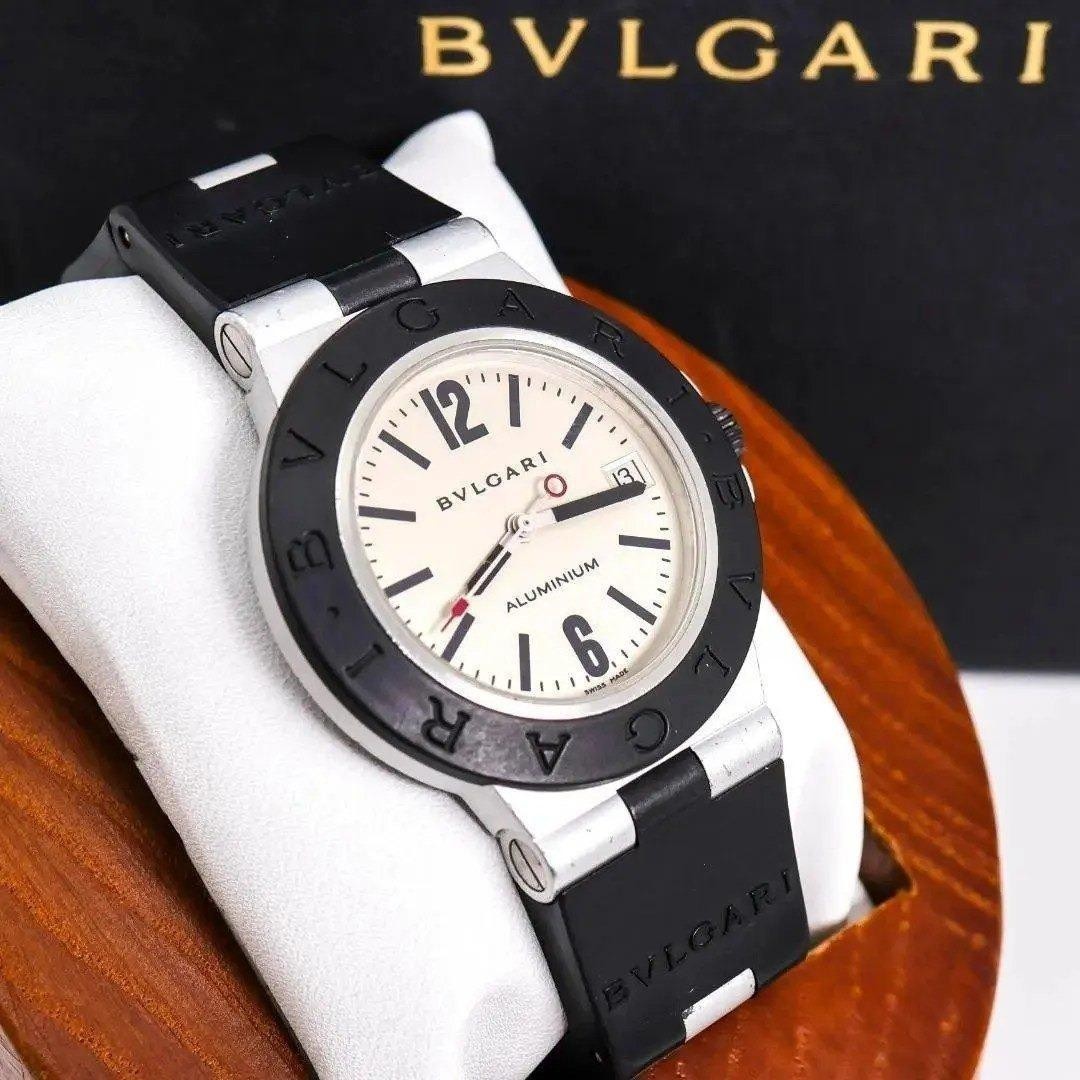 BVLGARI Wristwatch Watch Automatic Aluminium Men’s AL38A Arm 20cm w/ Box