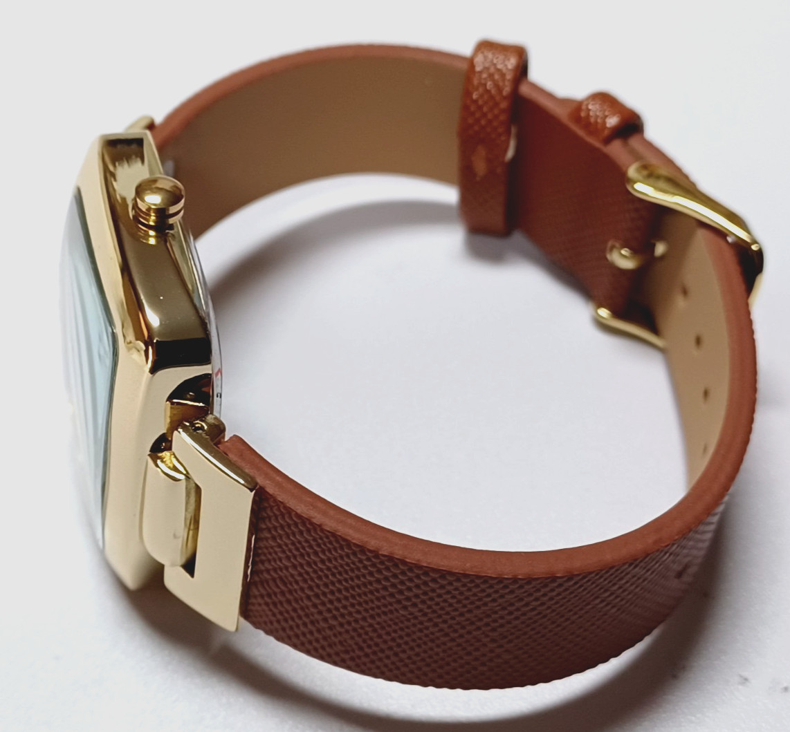 Nine West Women’s Watch PC21J Gold Tone Rectangle Quartz NW2846 Japan Working