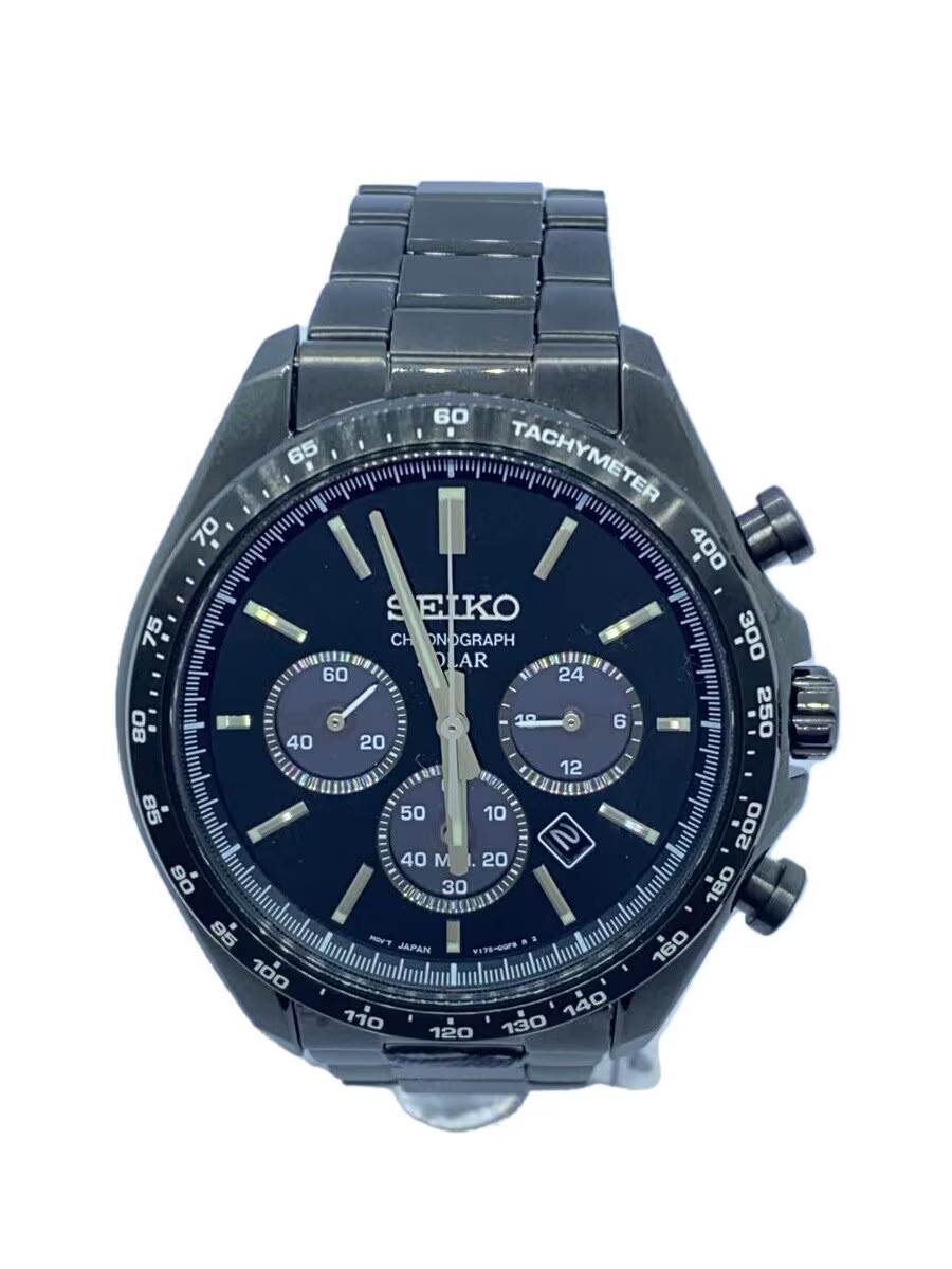 SEIKO THE STANDARD Solar Watch Gunmetal Box and Manual SBPY169 V175 0FA0