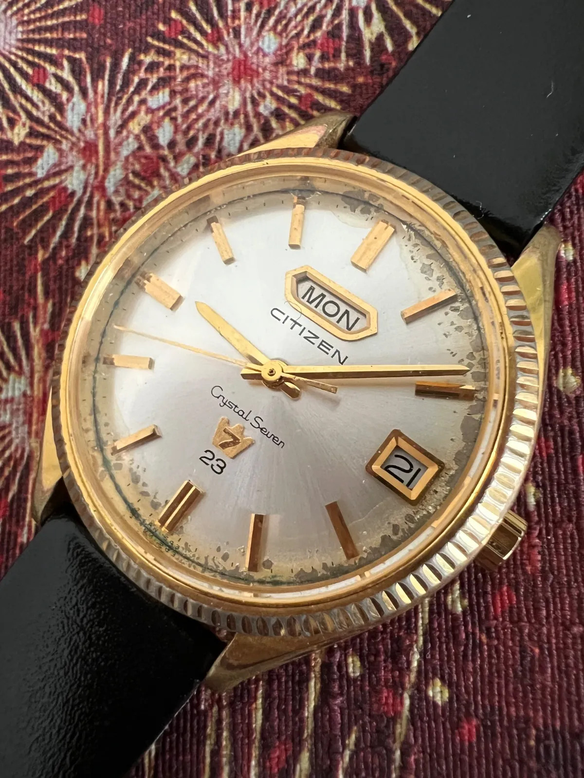 Citizen Crystal Seven 23 Jewels Automatic Watch Day-Date