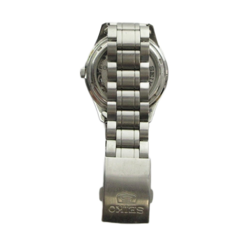 SEIKO 5 Sports 7S26-03W0 Automatic Watch White Dial Calendar Silver Tone