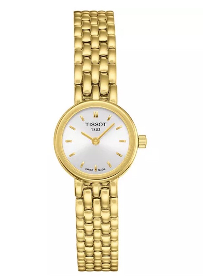 Women’s Swiss T-Lady Lovely Gold-Tone PVD Stainless Steel Bracelet Watch 19.5mm