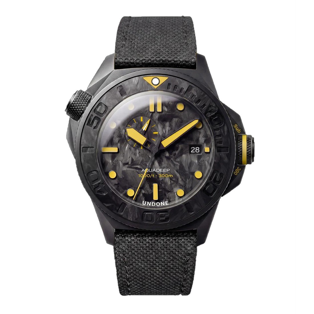 UNDONE AQUADEEP SUBMERGE Automatic Titanium Carbon Cordura Date Men’s Watch