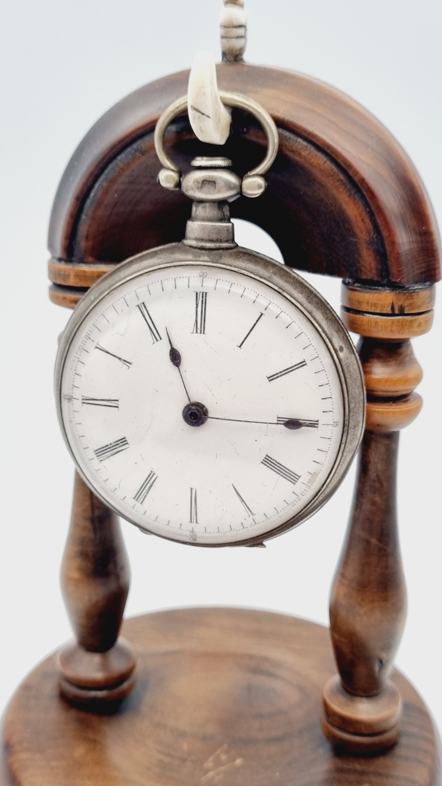 silver duplex chinese market pocket watch