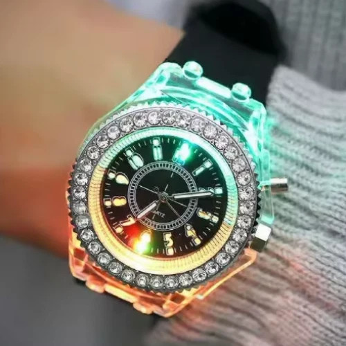 Luminous LED Watch Silicone Quartz Wristwatch Glow in the Dark ,men,boys,women