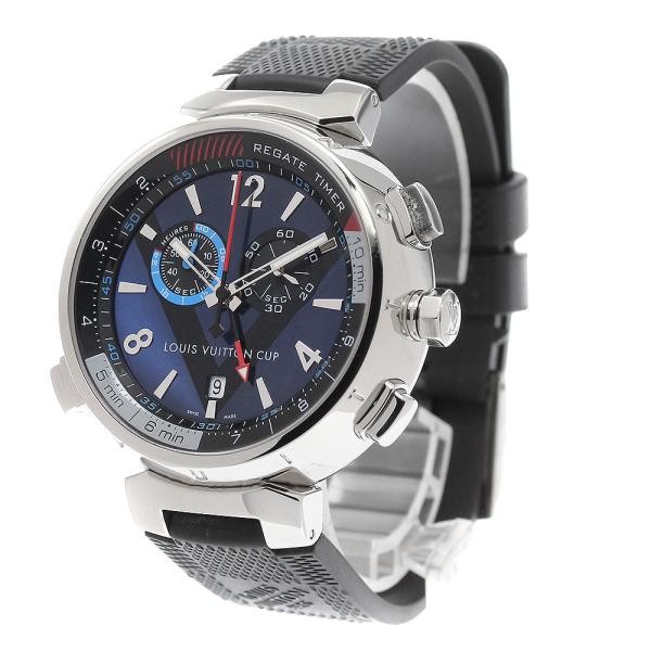 Louis Vuitton Q102D 44mm SS Blue Dial Quartz Watch #C20711