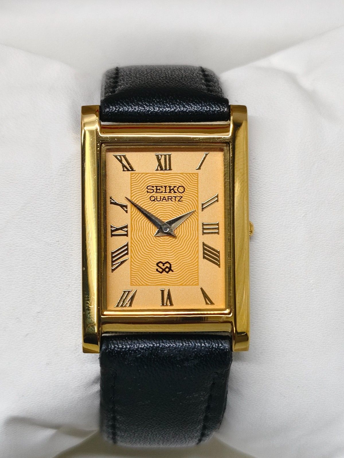 Vintage Refurbished Seiko Slim Tank Yellow Quartz Japan Men s Wrist Watch
