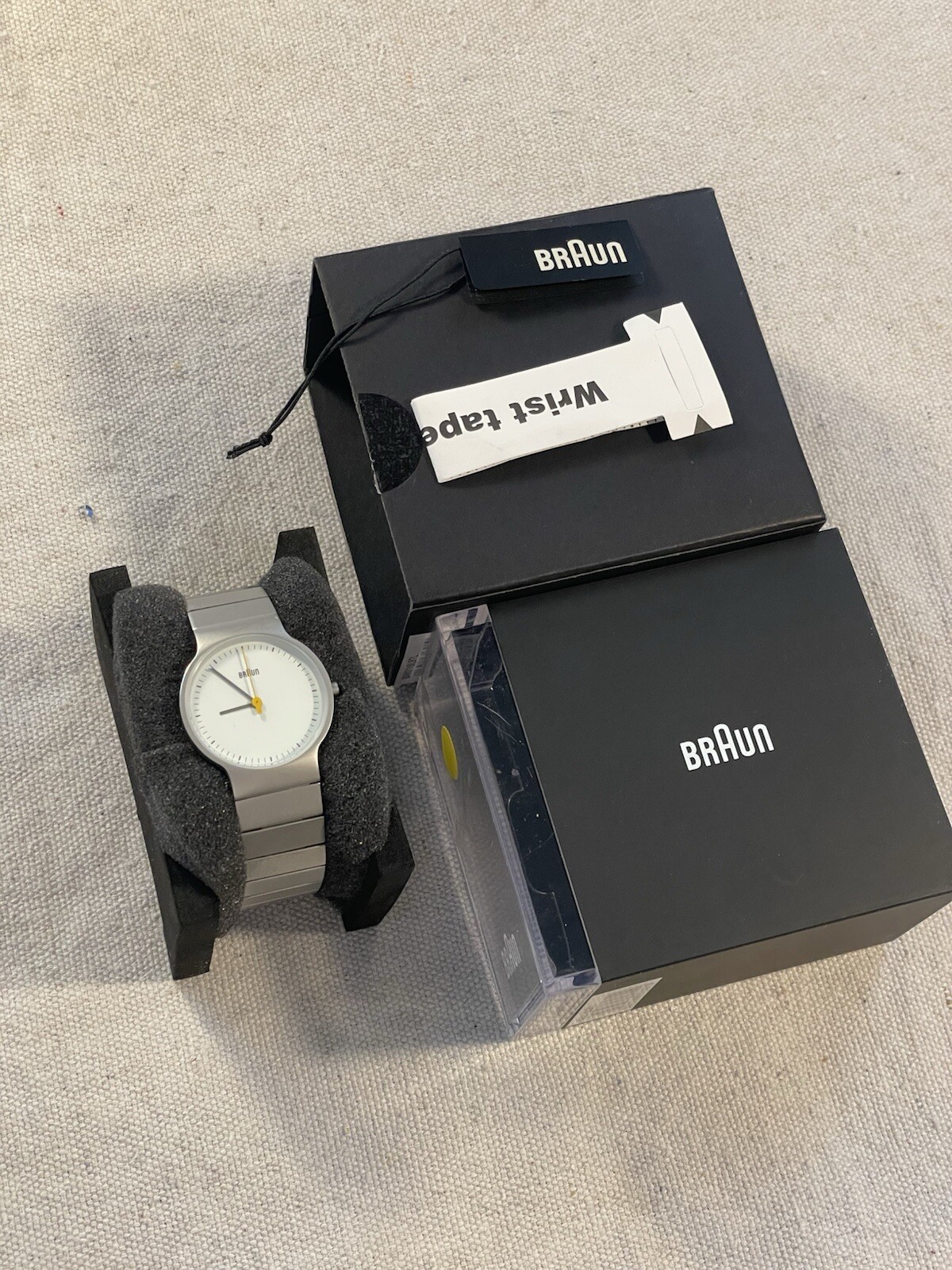 Braun Ladies Slim Watch White Dial Stainless Steel Bracelet BN0211SLBTL – good