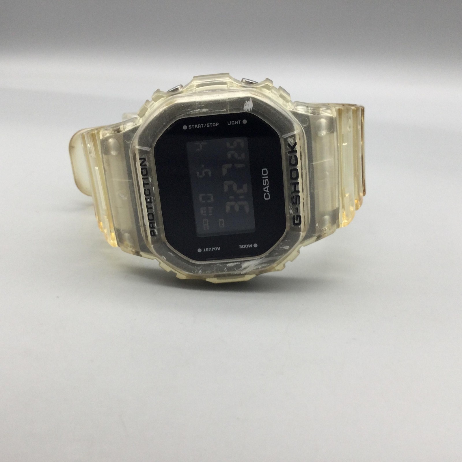 Casio G-Shock Protection DW-5600SKE Mens Watch 43mm Clear Resin Digital Day Date