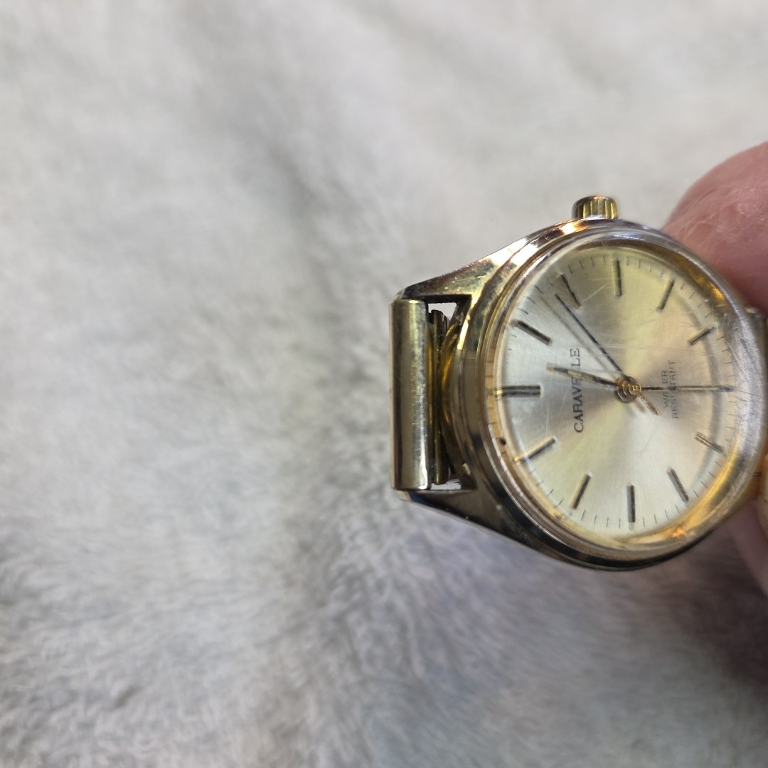 Caravelle N9 T-France MVT-T Gold Tone Case Wind-up Analog Men’s Watch