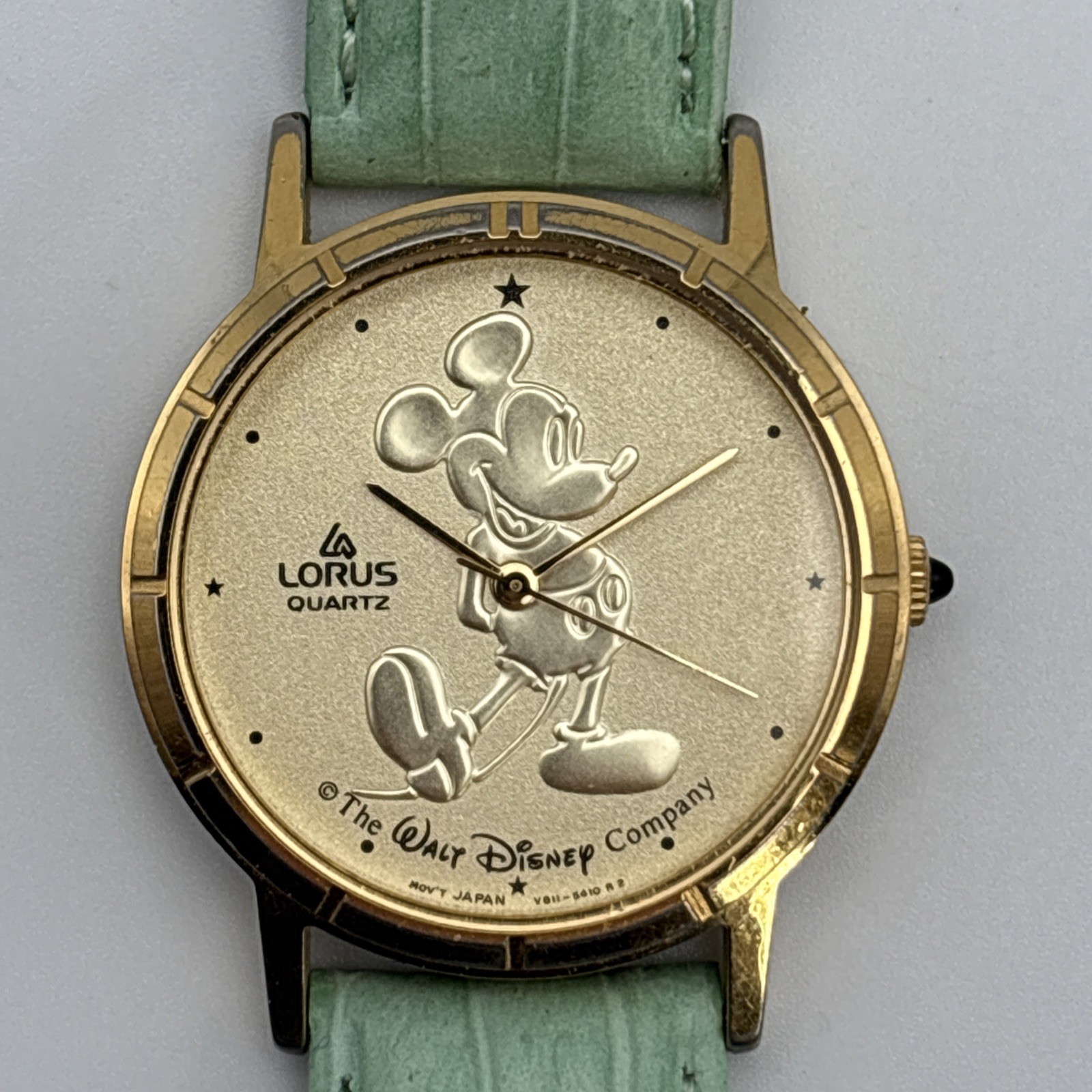 Lorus Disney Micky Mouse Watch V811-1400 Women’s Leather Strap New Battery
