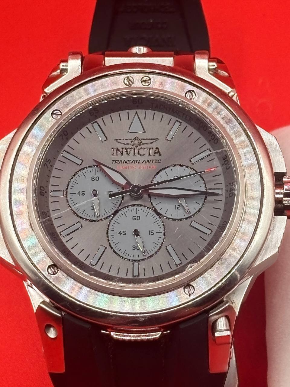 INVICTA 29749 Chronograph Transatlantic Flip Wristwatch 52mm Silicon Limited PH9