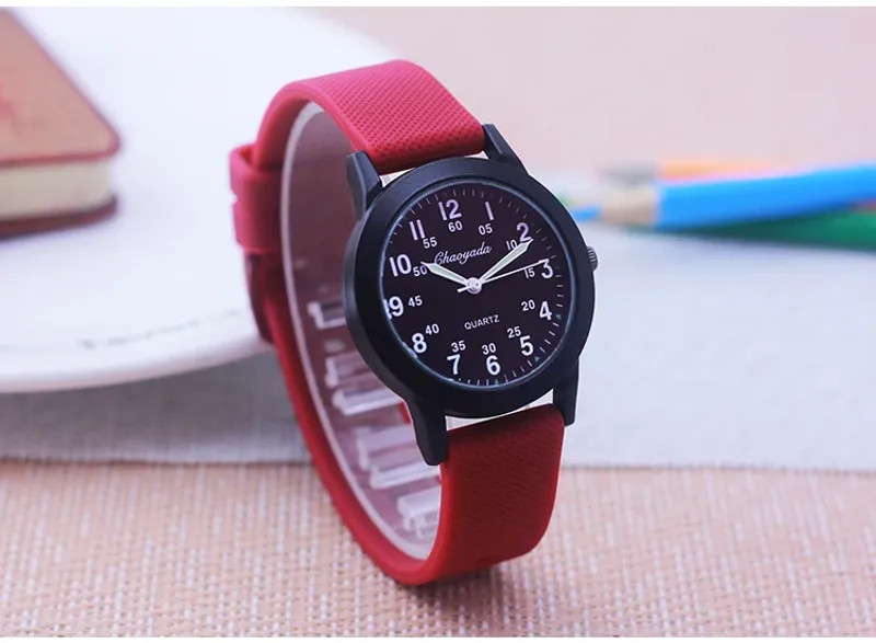Children Boys Girls 60 Minute Scale Quartz Wristwatches Junior High