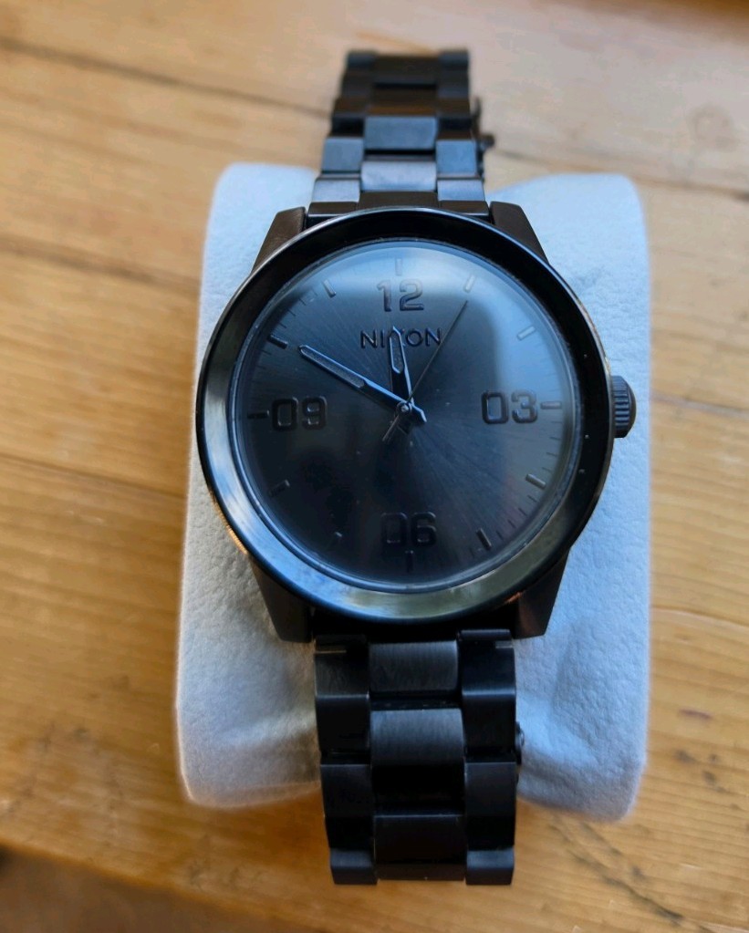 Nixon The G.I. 40mm Watch Gunmetal Black Stainless Steel Bracelet 100M