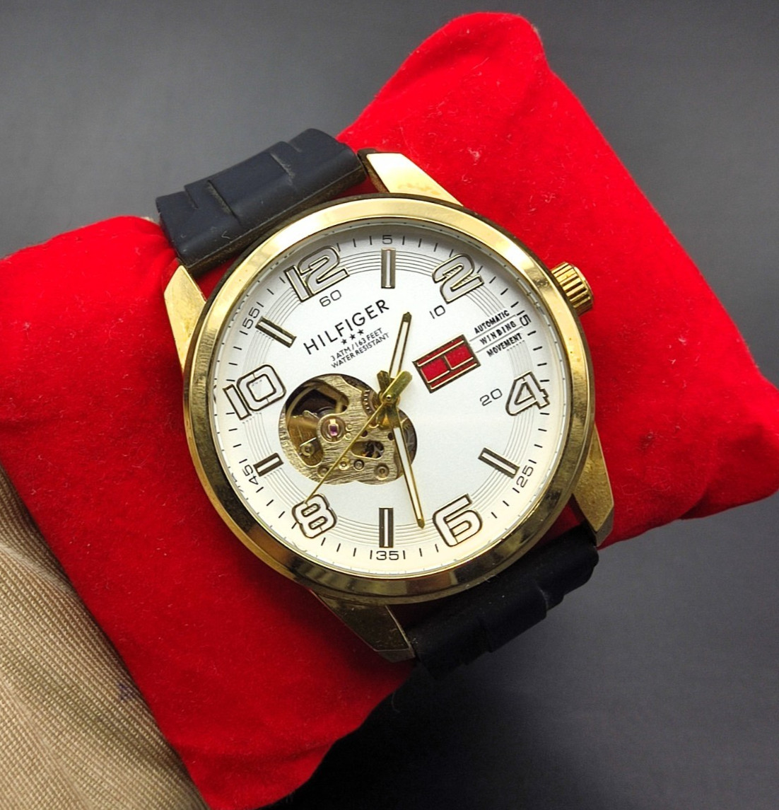 #Refurbished Amazing Tommy Hilfiger Gold Plated Automatic Men’s Wrist Watch