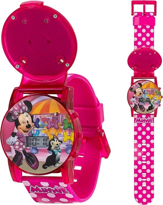 Disney Minnie Mouse Flashing LED Digital Watch for Kids Pink