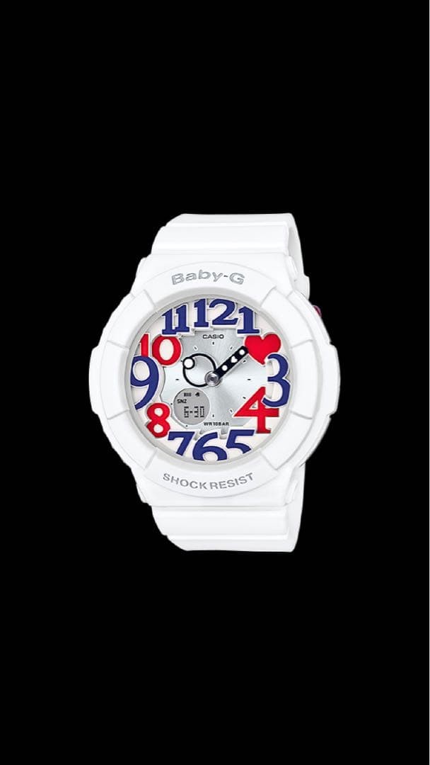 CASIO Baby G BGA 130TR 7B White x Tricolor