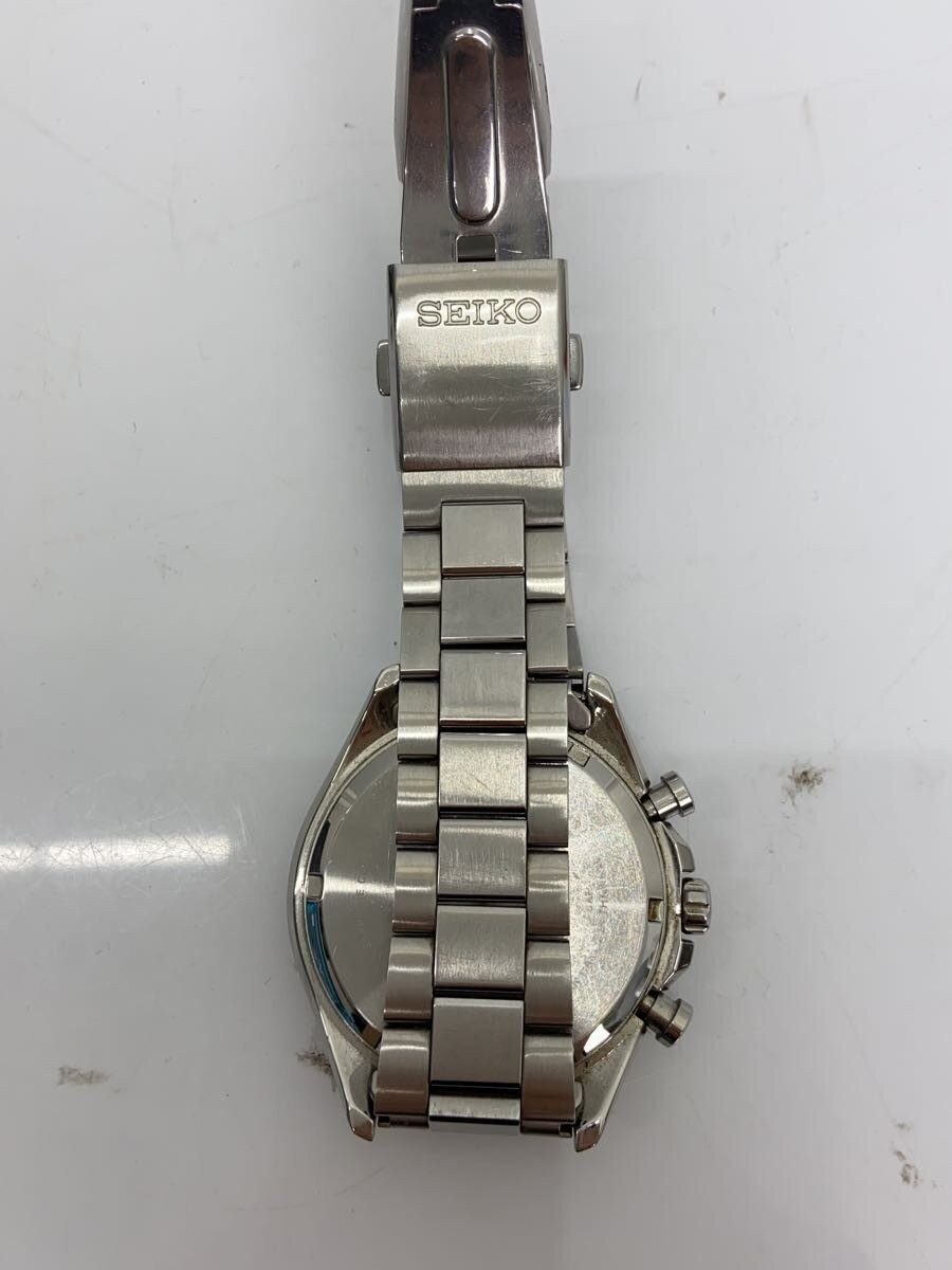 SEIKO Solar Watch Analog Stainless BLK SLV SS V175 0FA0