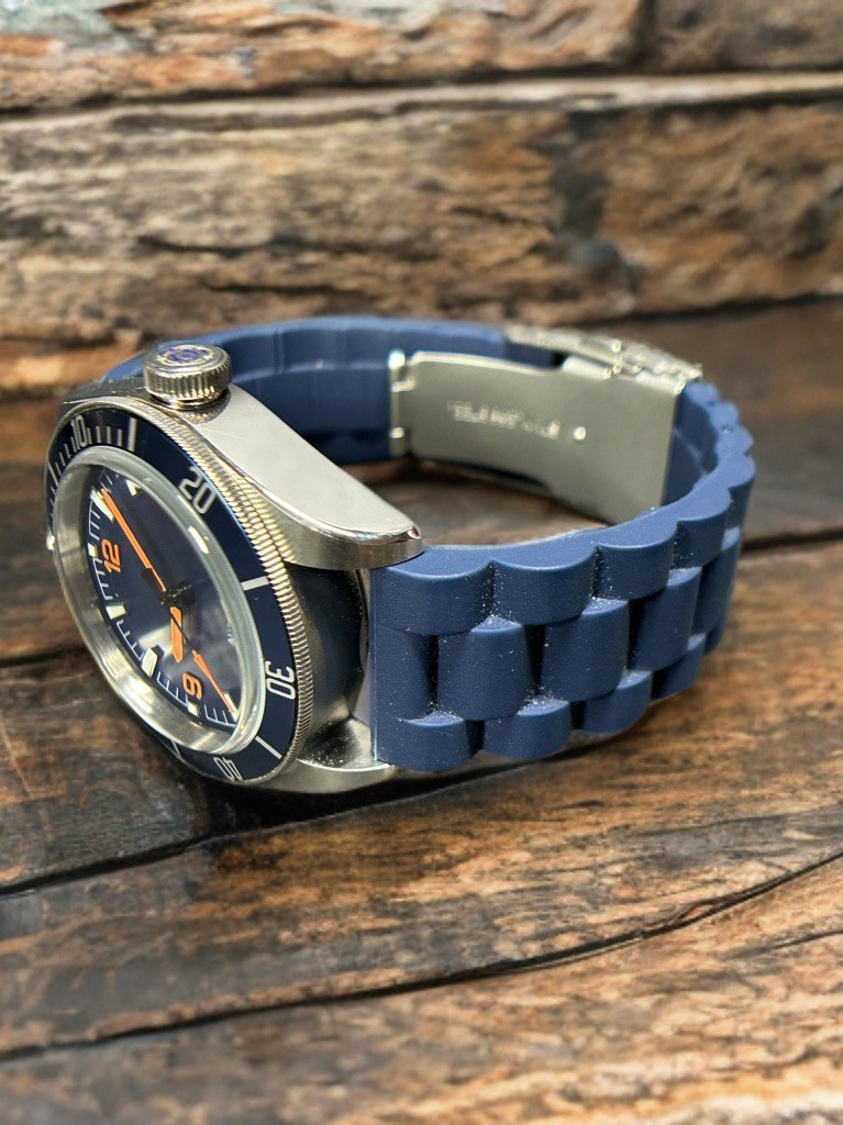 Sevin Blue & Orange Diver Automatic NH35-Sterile Dial