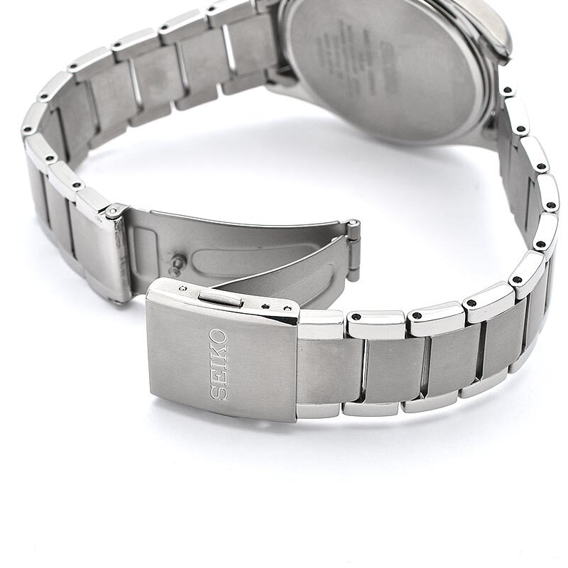 SEIKO SELECTION SBTM287 Titanium Sapphire Crystal Radio Solar Watch White Dial