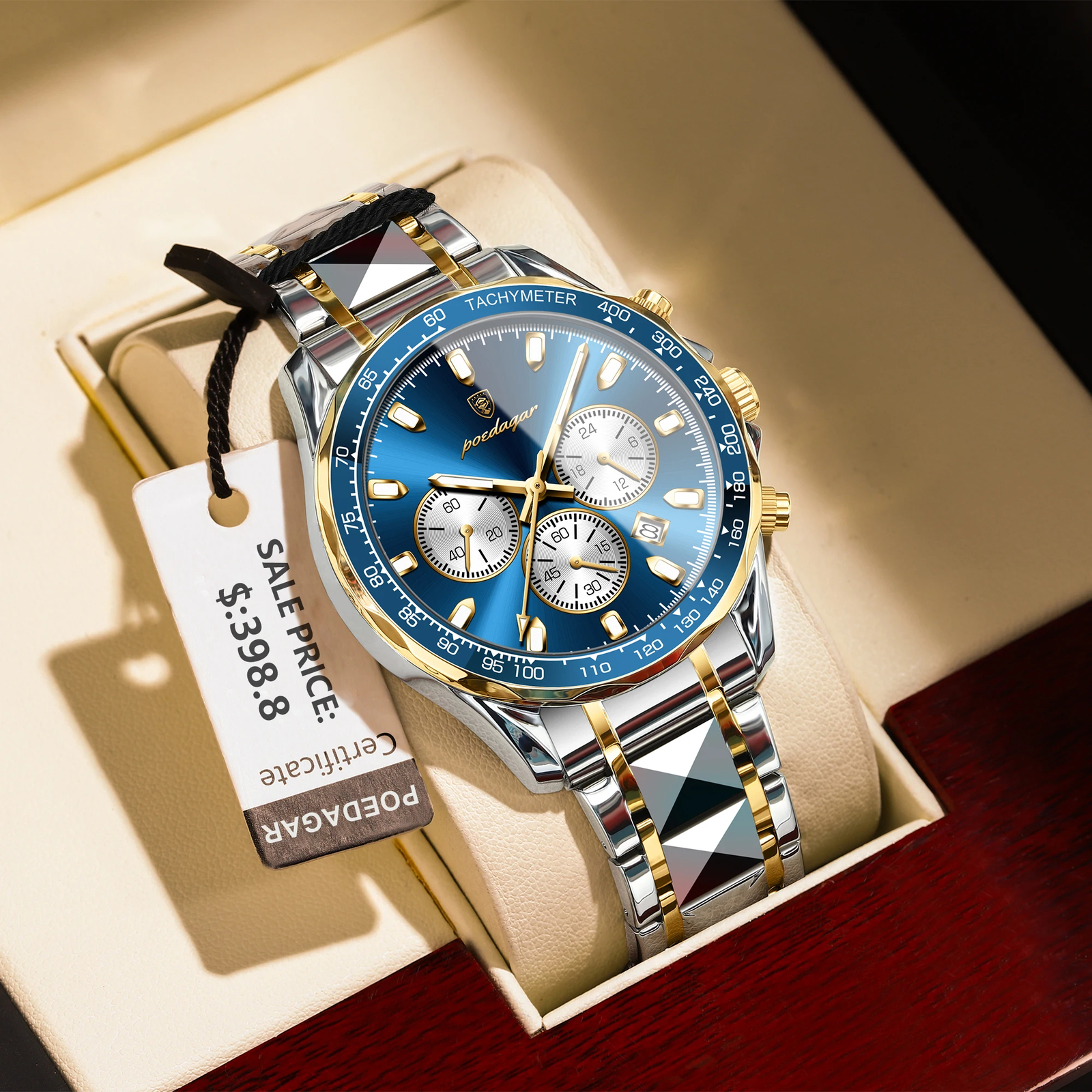 KC POEDAGAR Luxury Sports Watch Men Quartz Waterproof Luminous Date Chronograph