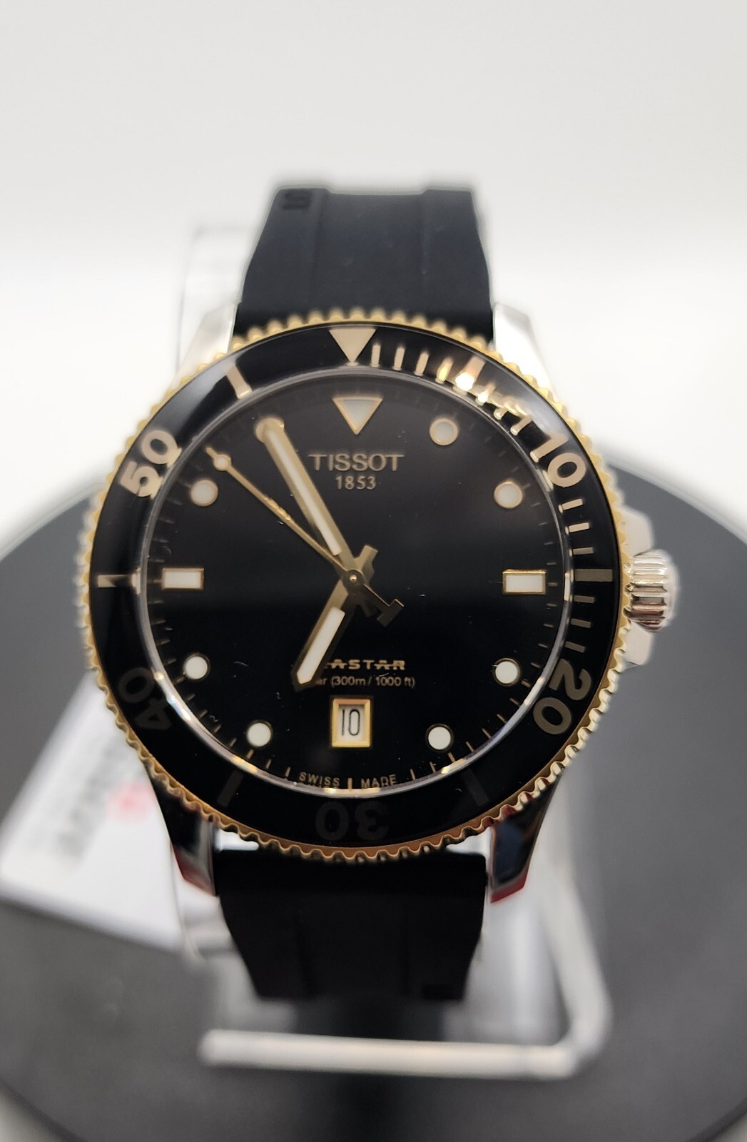 TISSOT Seastar 1000 Quartz 40MM Two Tone Rubber Strap Watch T120.410.27.051.00