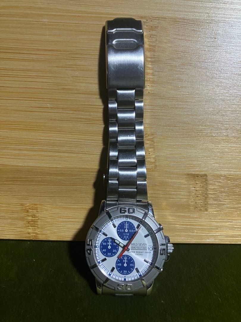SEIKO Mild Seven Chronograph Watch 40mm Case 19cm Band Rare from Japan