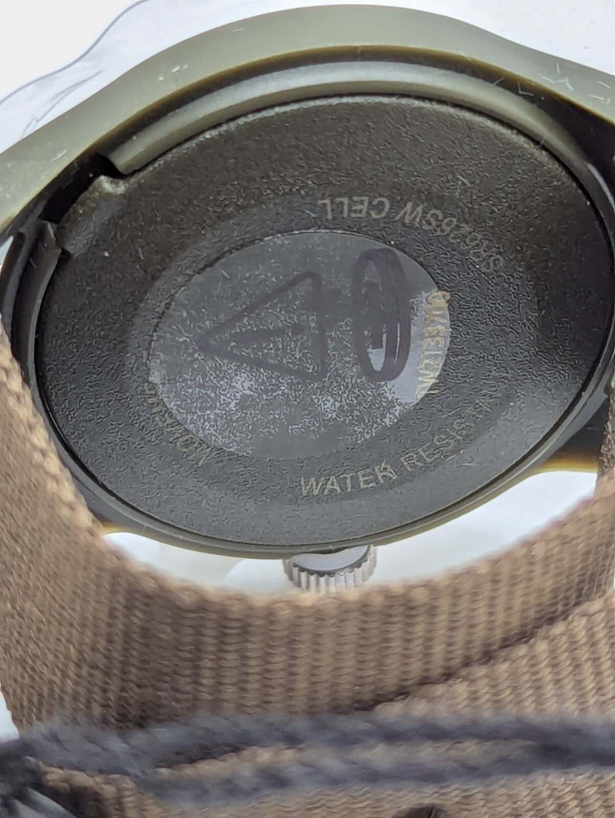 Timex MK1 SR626SW Womens Brown Band Green Case Water Resistant Round Wristwatch