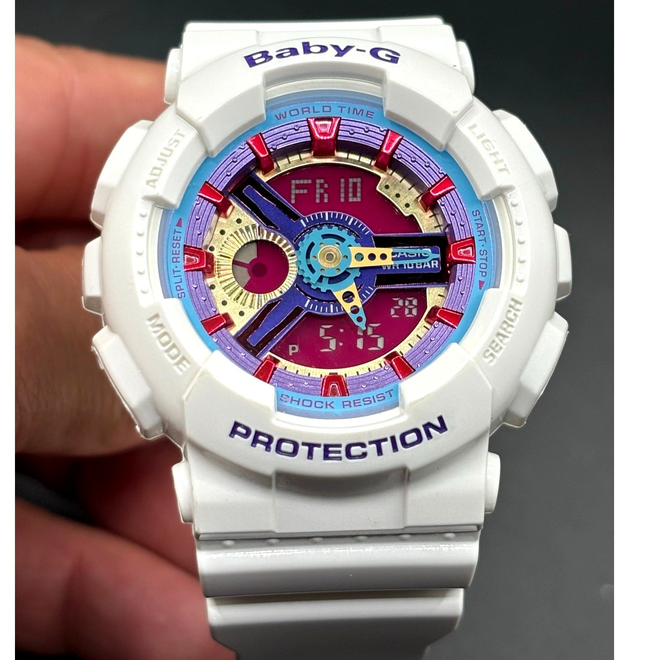 Casio Baby-G BA112-7A White Analog Digital Women’s Watch NIB Discontinued