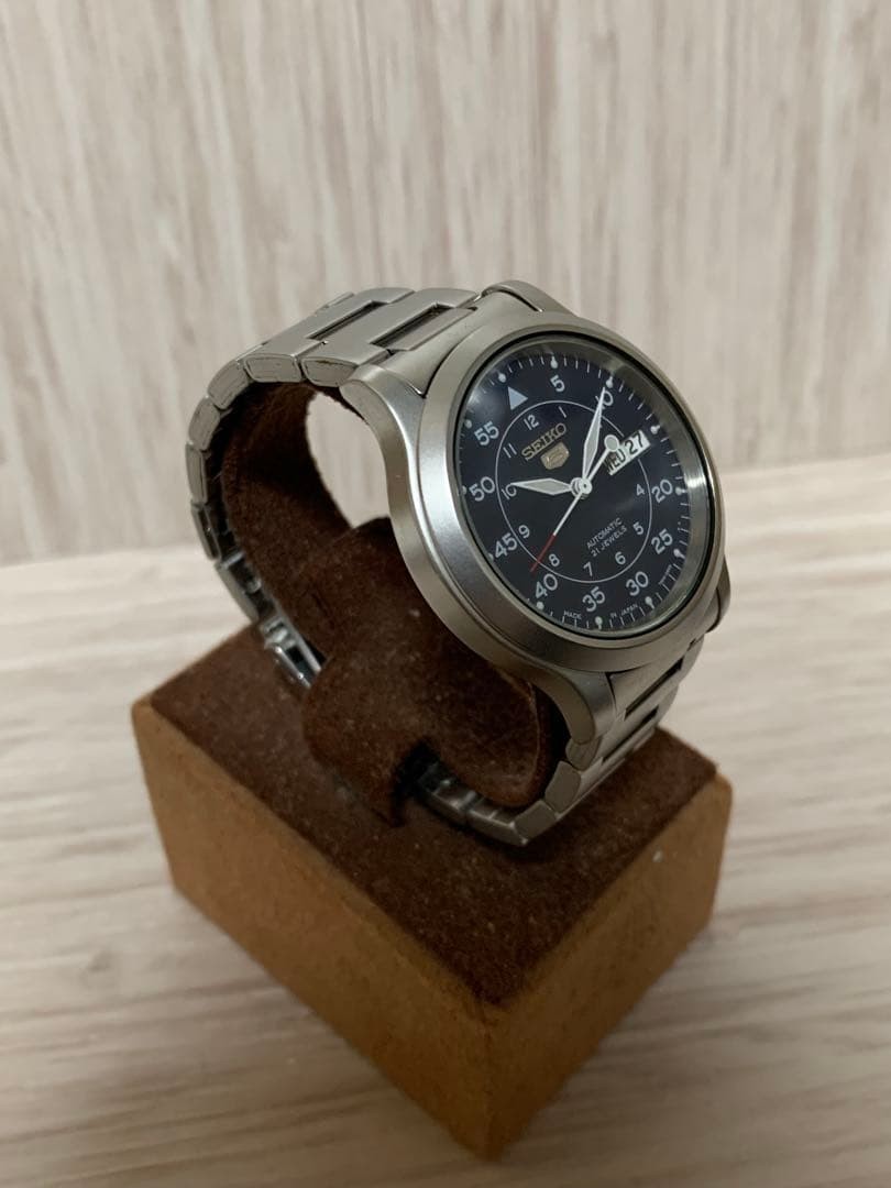 Excellent Condition SEIKO 5 7S26 02J0 Military Transparent Back Automatic