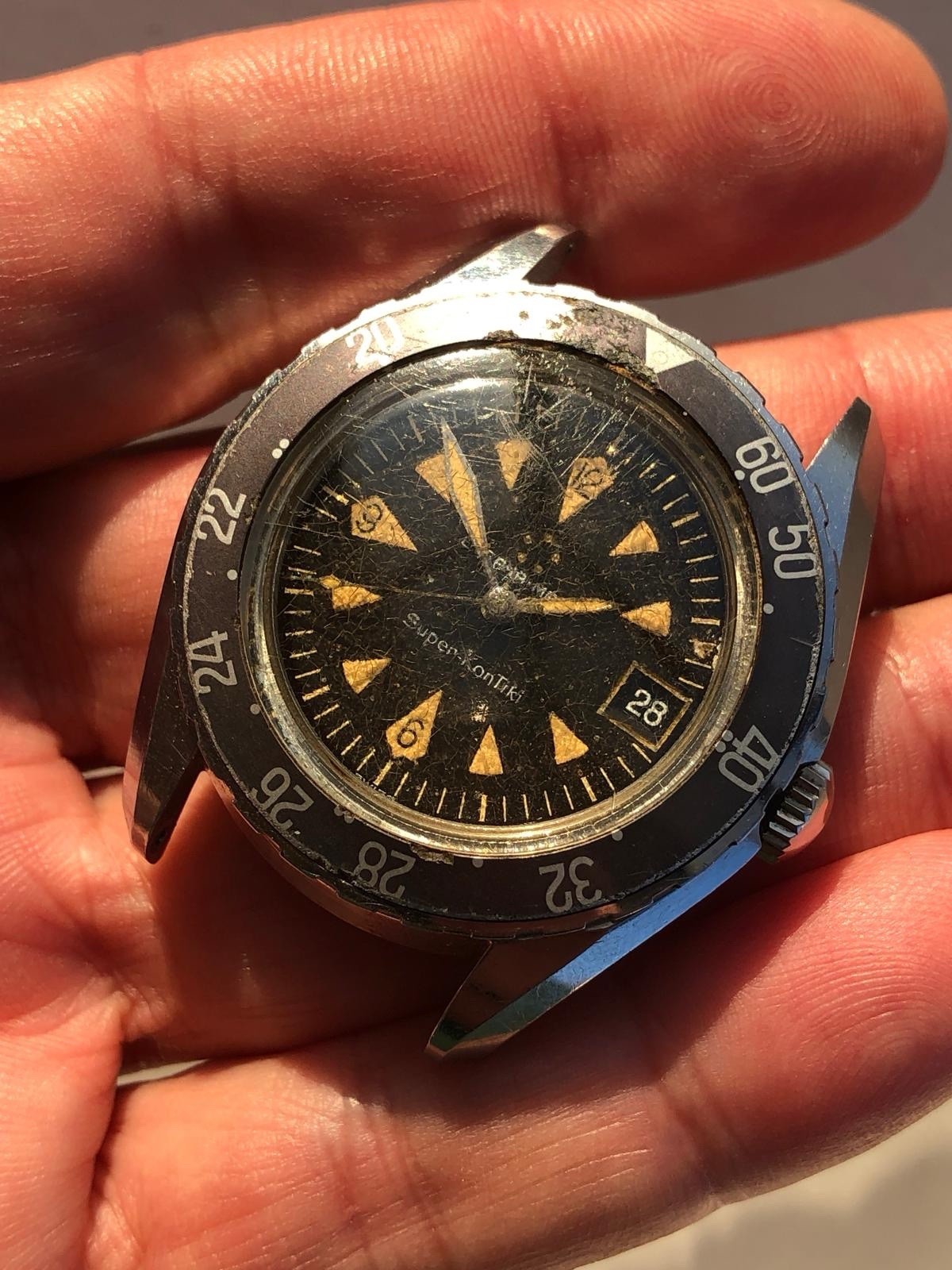 Eterna Matic Super-Kontiki First Series Ref 130 PTX Gold Graphic Sub Vintage Rare