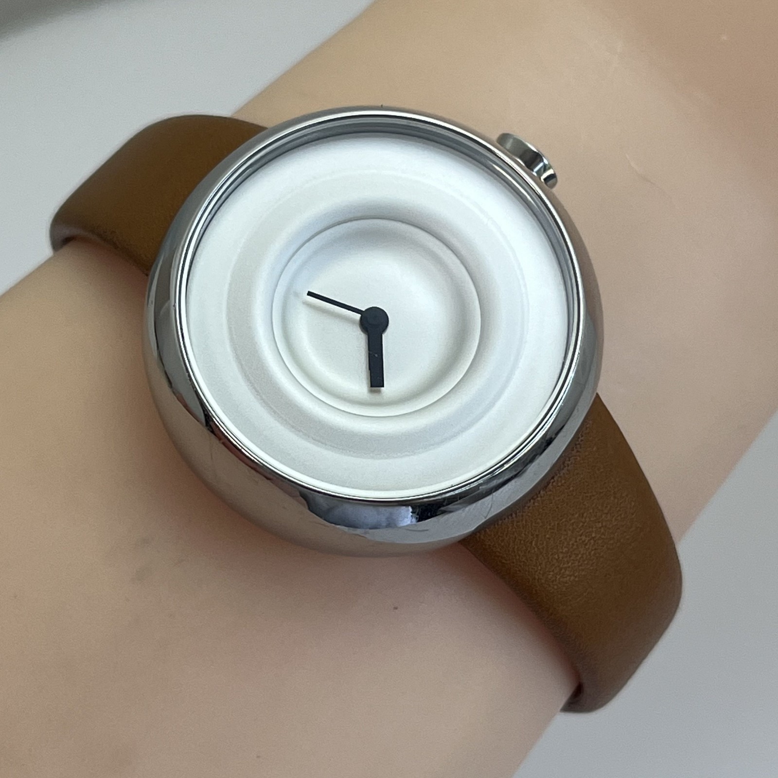 TACS LITTLE DROP Water Ripple Design Quartz Watch TS1301 Minimalist Leather#944B