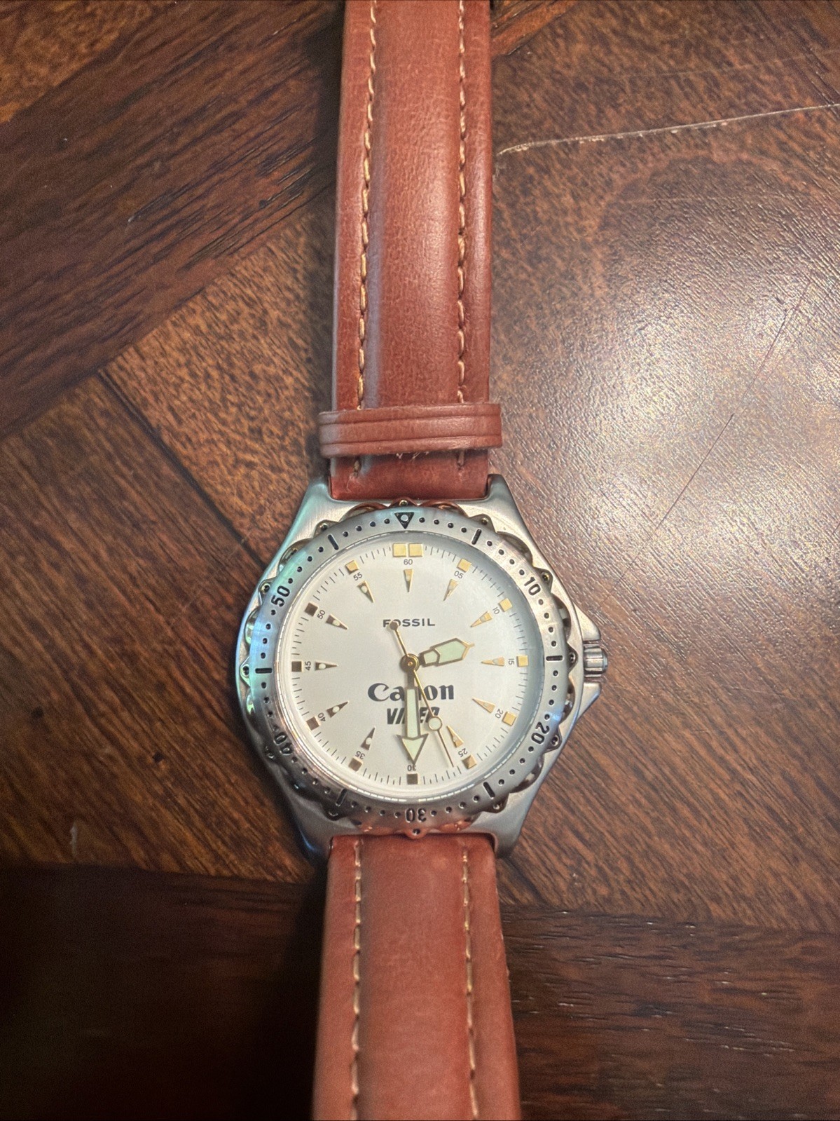 Canon Fossil Watch Stainless Steel Genuine Leather Watch Band