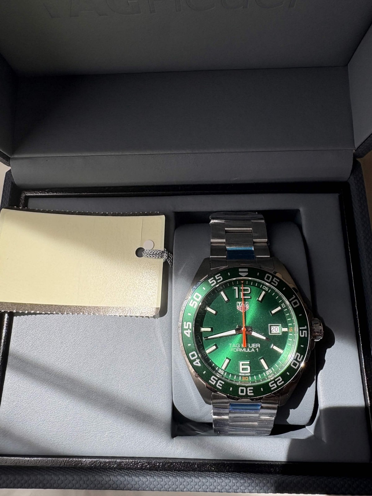 TAG Heuer Formula 1 Green Dial 43mm Men’s Quartz Steel Watch WAZ1017.BA0842