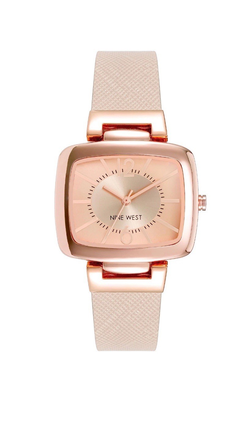 Nine West Women’s Strap Wrist Watch NW/1856YF Analog Rectangular Casual Elegant