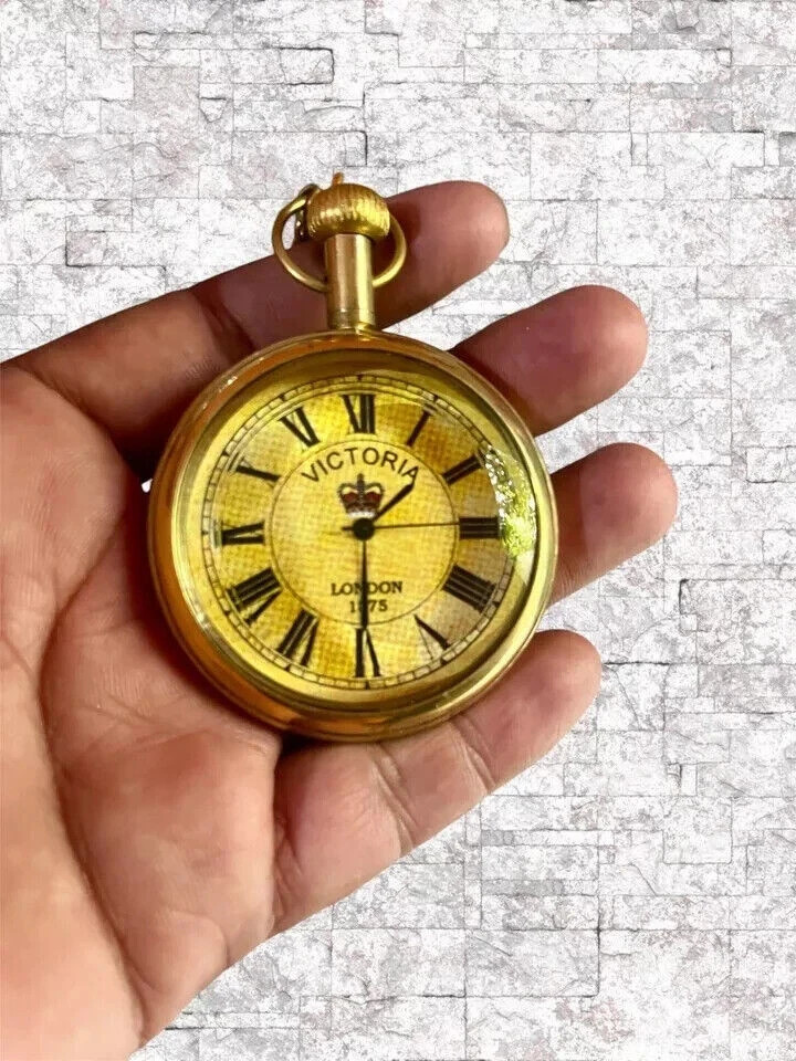 Lot of 2 vintage Elgin pocket Watch Collectible Antique Brass Pocket Watch GIFT