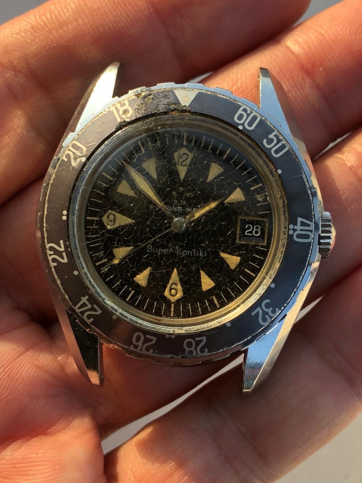 Eterna Matic Super-Kontiki First Series Ref 130 PTX Gold Graphic Sub Vintage Rare