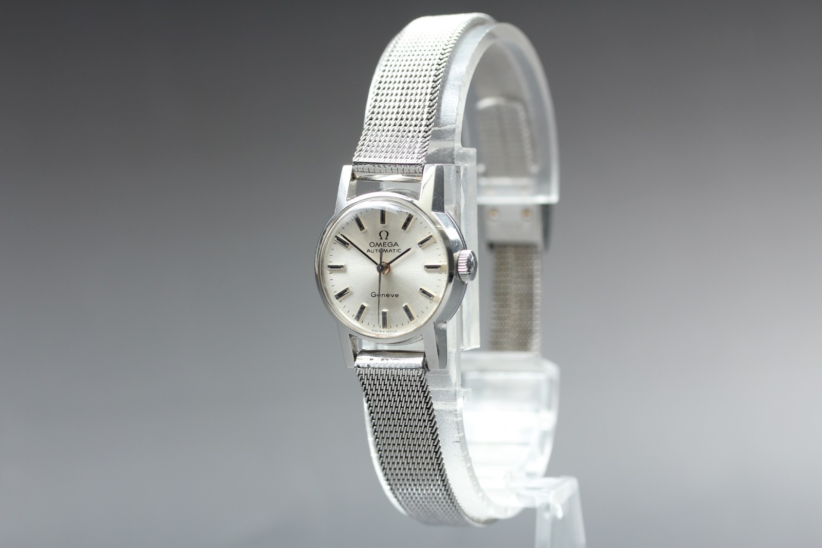[Exc+4] Omega Geneve Cal.671 Automatic 20mm Silver Dial Women’s Watch From JAPAN