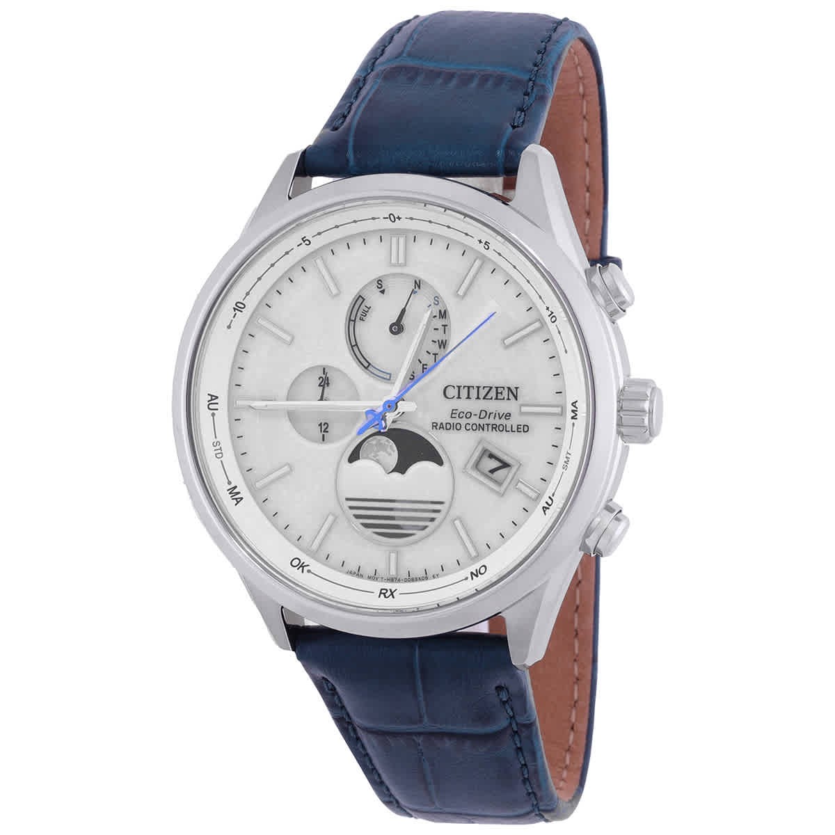 Citizen Eco-Drive Radio-Controlled Moon Phase White Dial Men’s Watch BY1030-09A