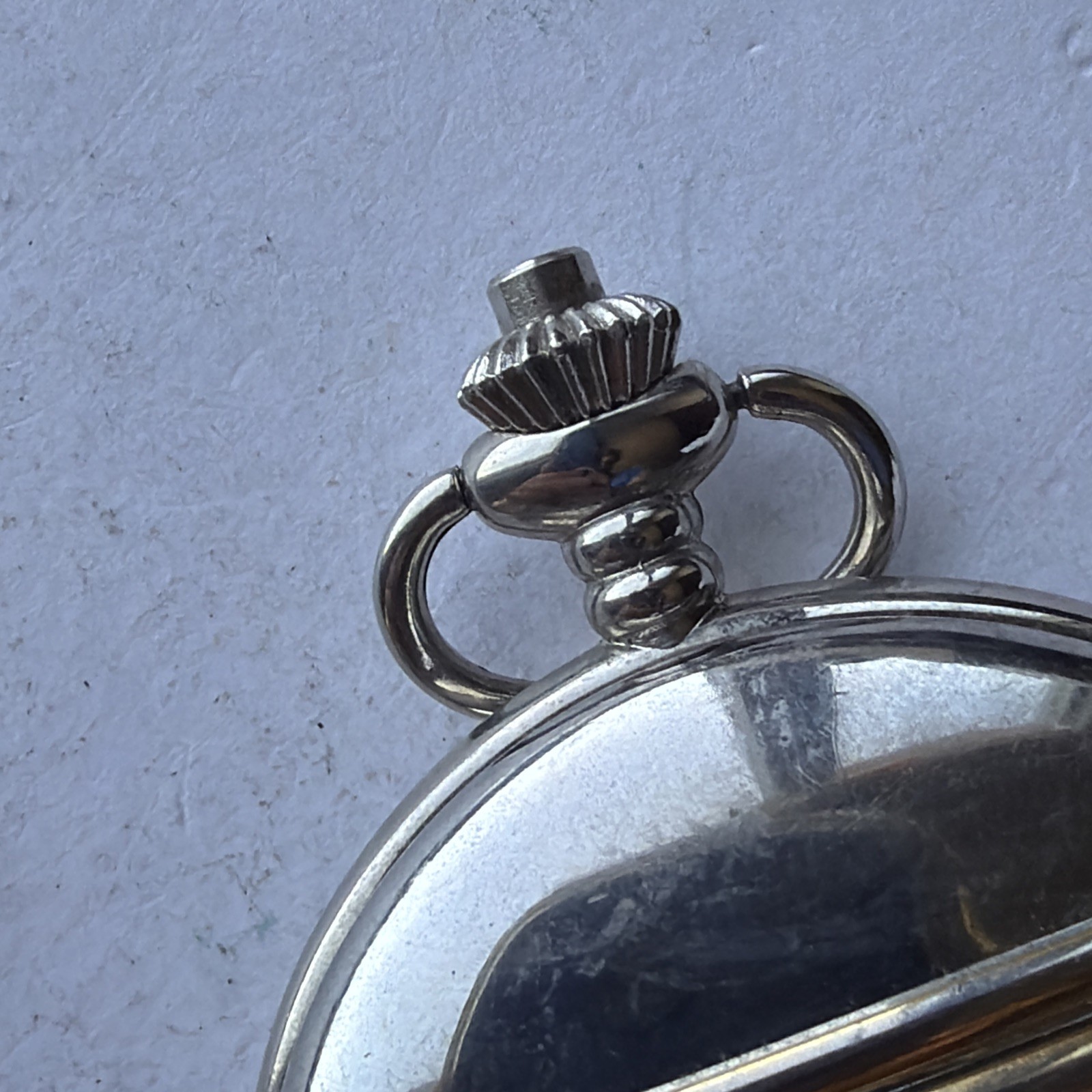 AY54 Colibri Quartz Pocket Watch SulverTone Arabic Numerals Polished New Battery
