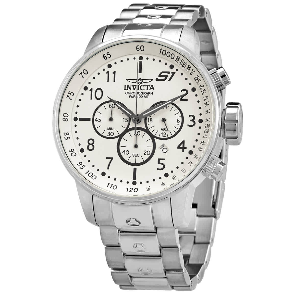 Invicta S1 Rally Chronograph Ivory Dial Men’s Watch 23077