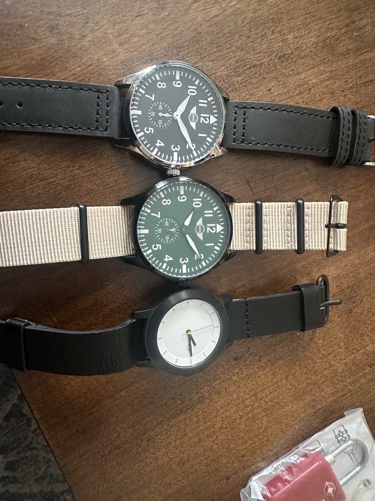 Set of Three MINI COOPER Watch Samples Only