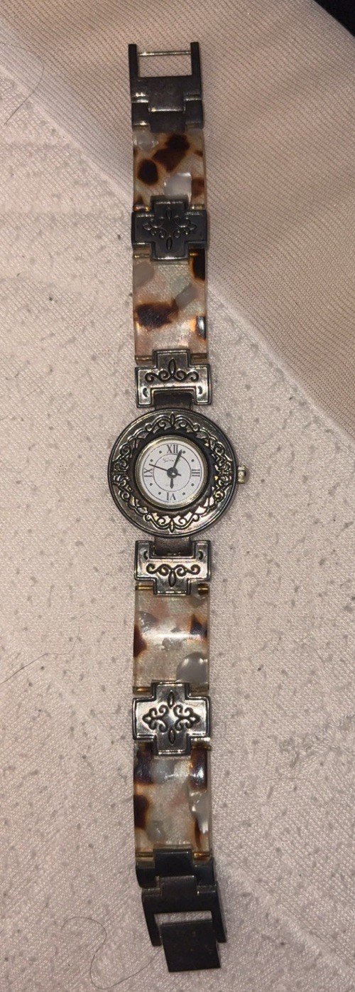 Geneva Stainless Steel, Water Resistant, Crystal Watch