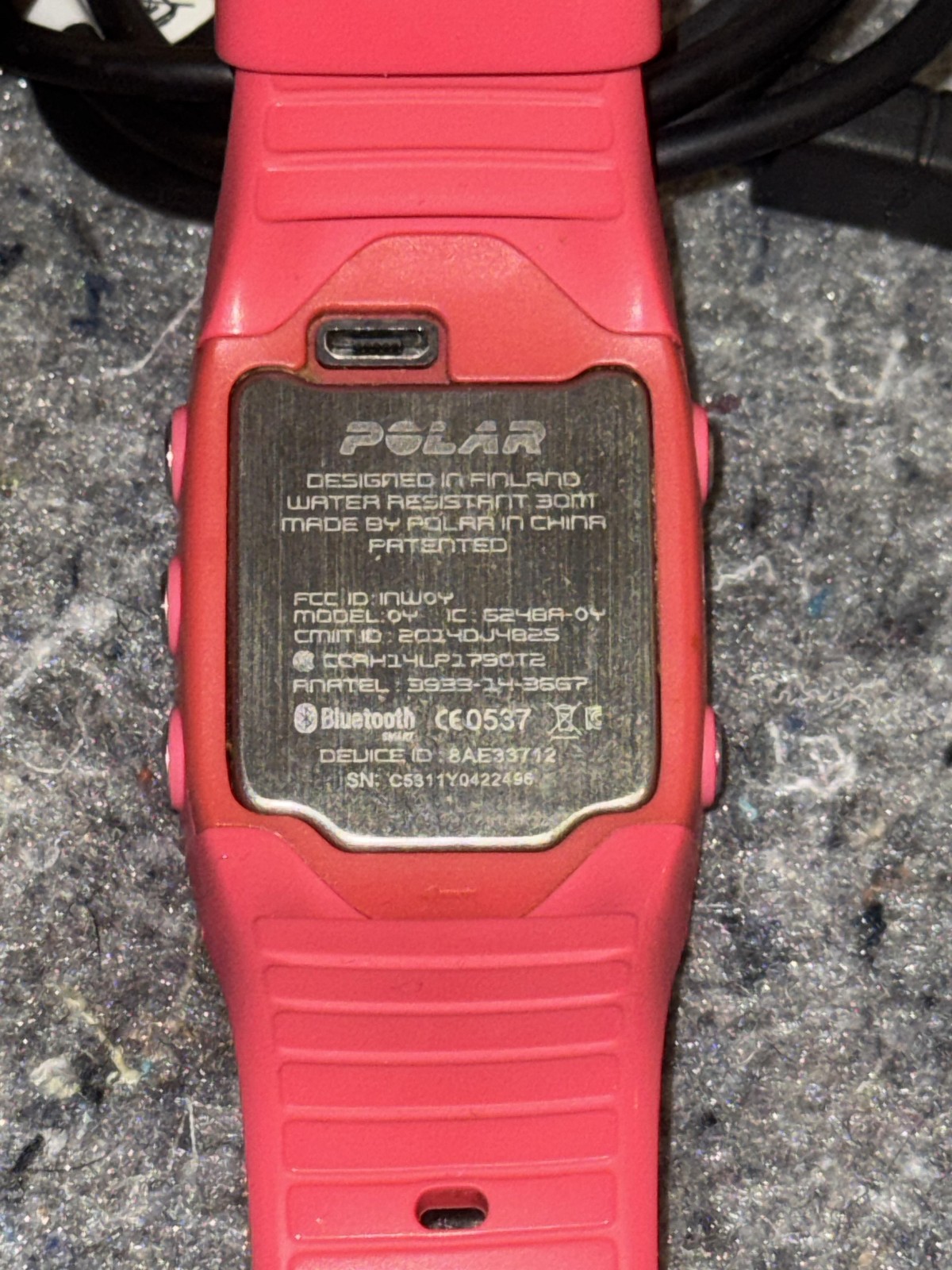 Polar M400 Womens GPS Sport Watch Pink HR Bluetooth Wristwatch Box Cable