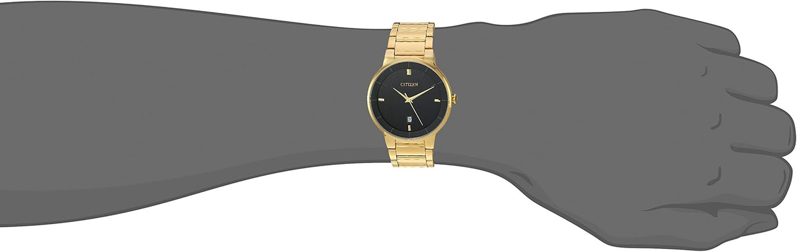 Citizen Quartz Mens Watch, Stainless Steel, Classic, Gold-Tone (Model: BI5012-53