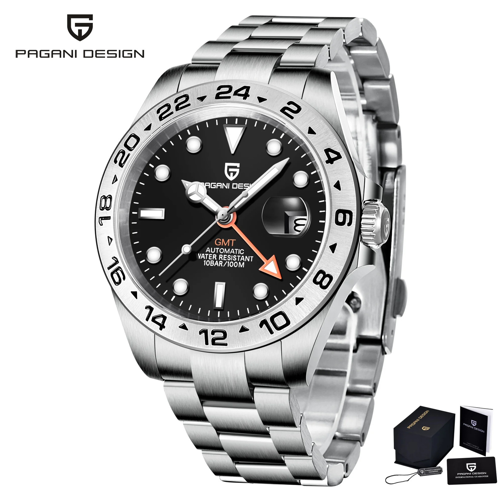 PAGANI DESIGN 42MM PD-1682 V2 Explorer II Men GMT Automatic Waterproof Watch