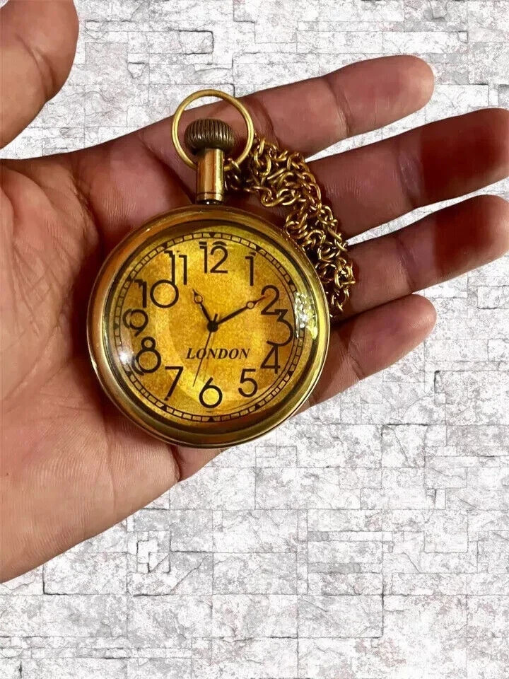 Lot of 2 vintage Elgin pocket Watch Collectible Antique Brass Pocket Watch GIFT