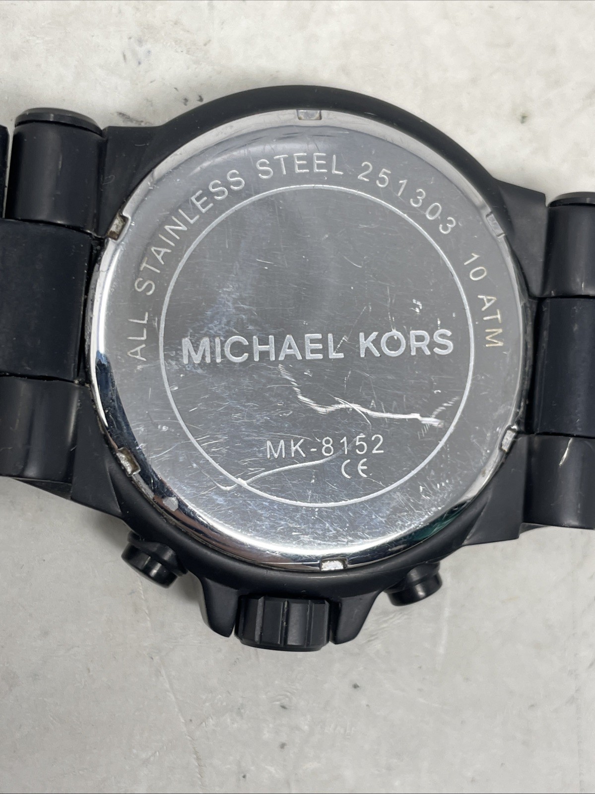 Michael Kors MK-8152 Dylan Black Silicone Band Chronograph Men’s Watch (243)