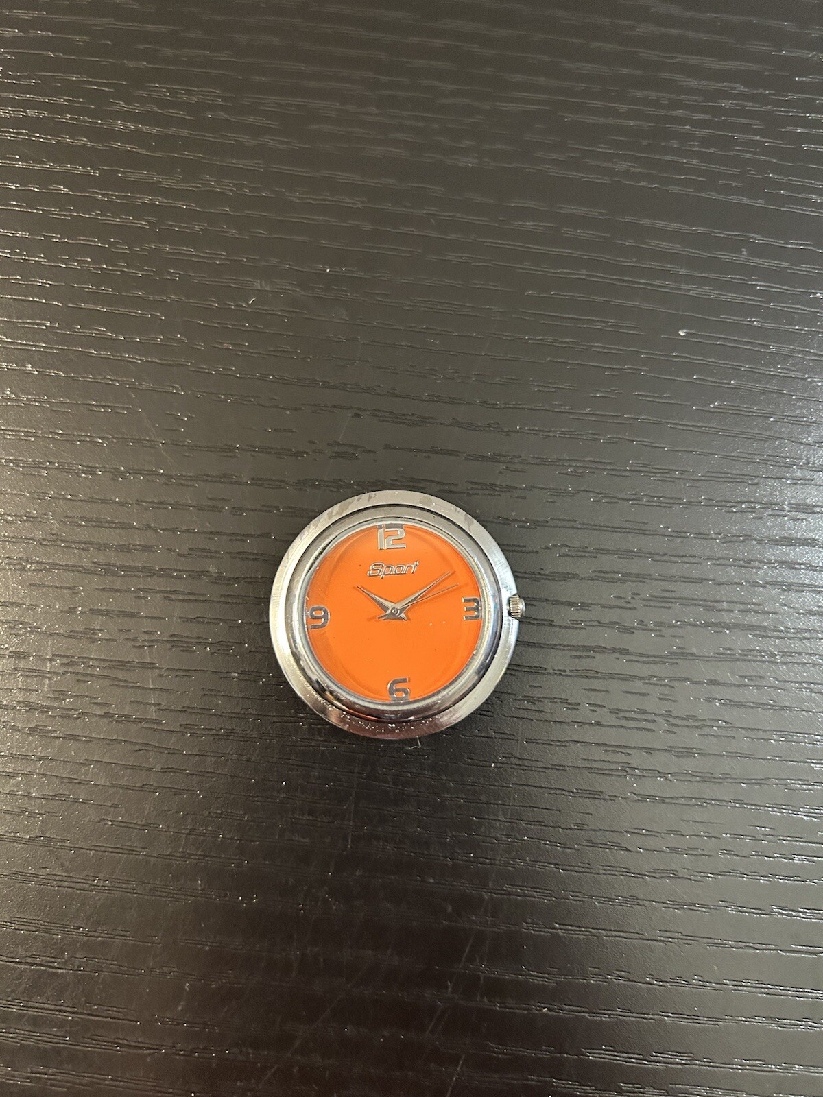 Sport Watch Orange Slap On Round Face Modern Plus Black Chain Untested As Is