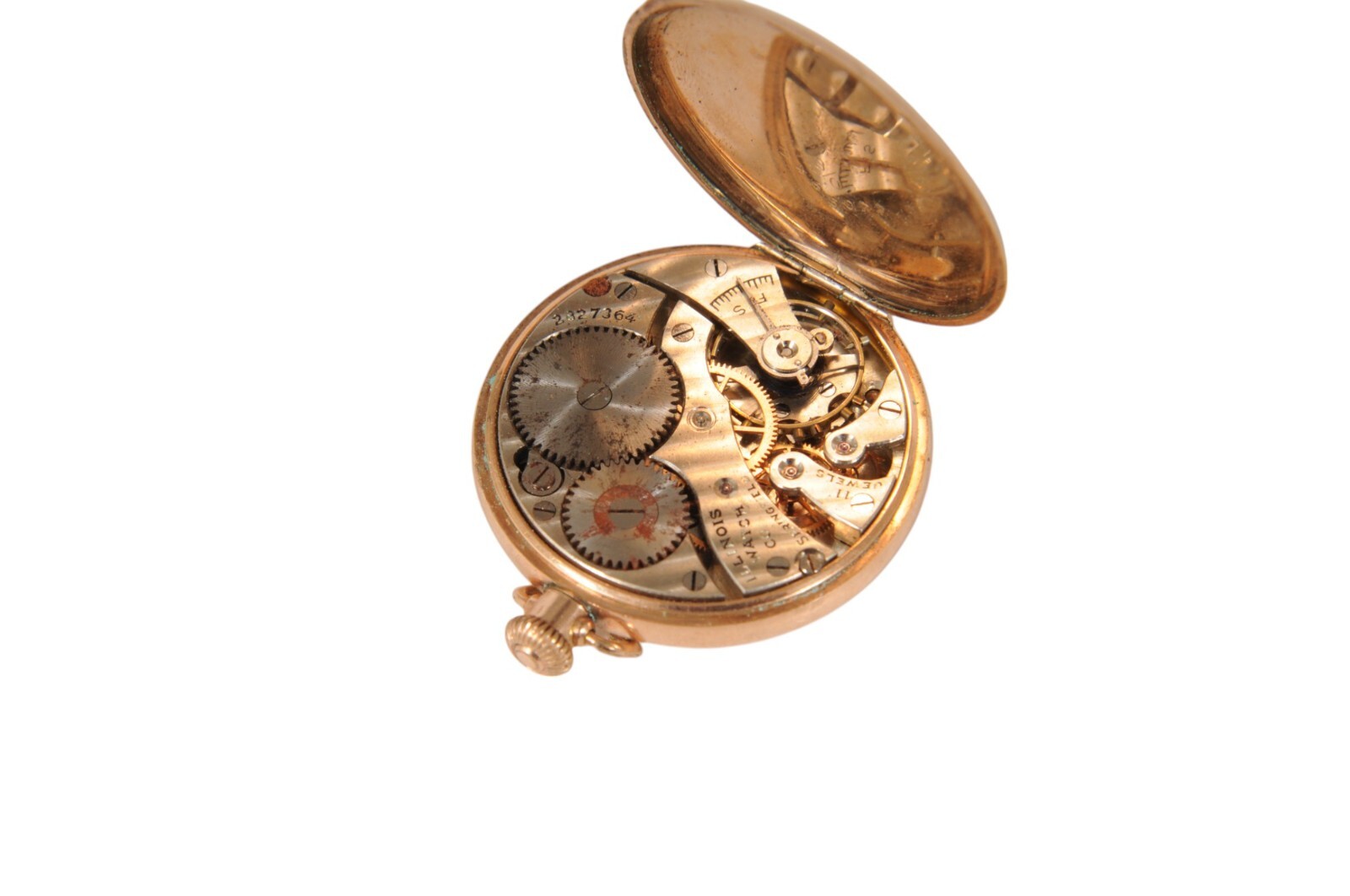 Illinois Watch Co Springfield GoldPocket Watch 11 Jewels Vintage None Working